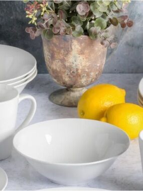 Gibson Home White Dinnerware Bowl Stoneware